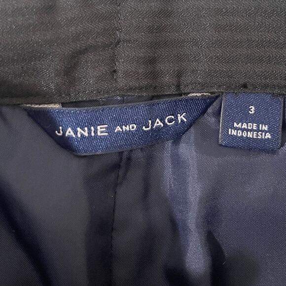 Janie & Jack The Velvet Party 3-Piece Navy Suit Blazer Vest Pants Size 3t - Picture 8 of 10